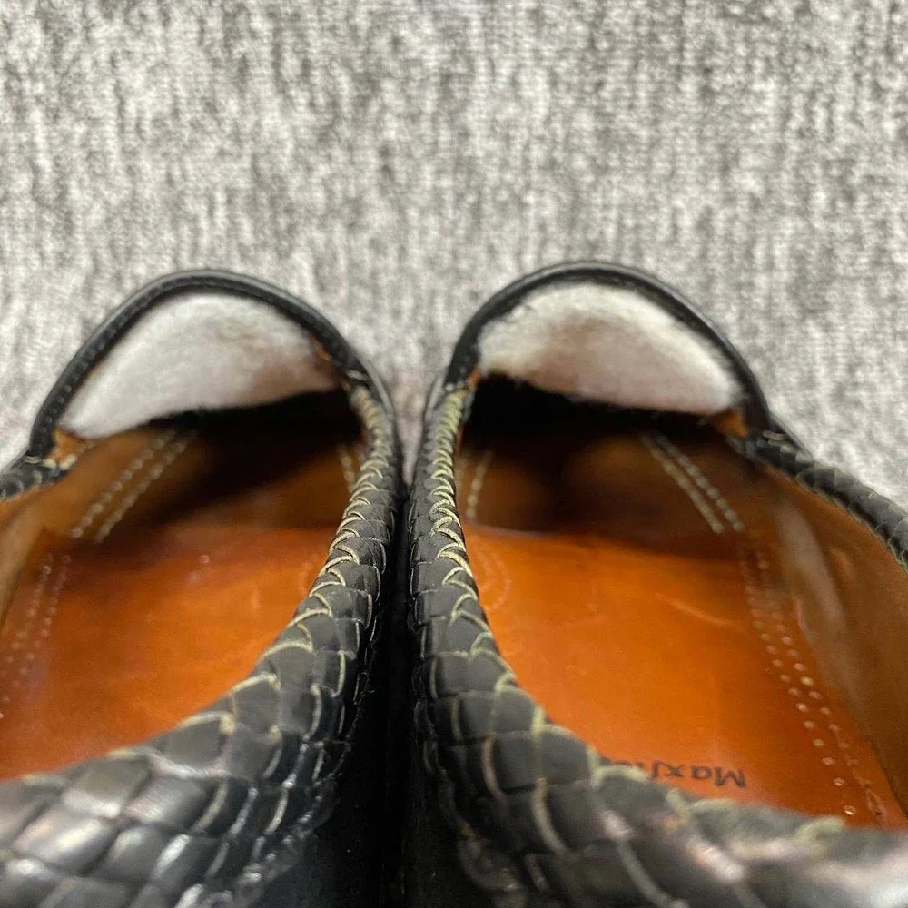 Allen‎ Edmonds Maxfield Loafers Mens Size 9.5 D Black Woven Tassel Leather Shoes